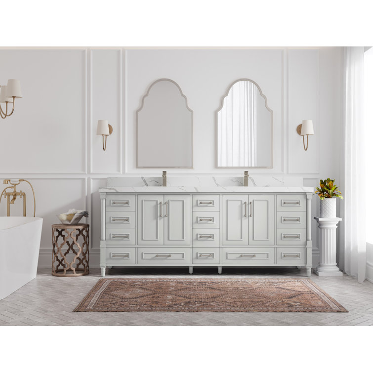 Willow Collections Aberdeen 84" Double Bathroom Vanity Set Wayfair